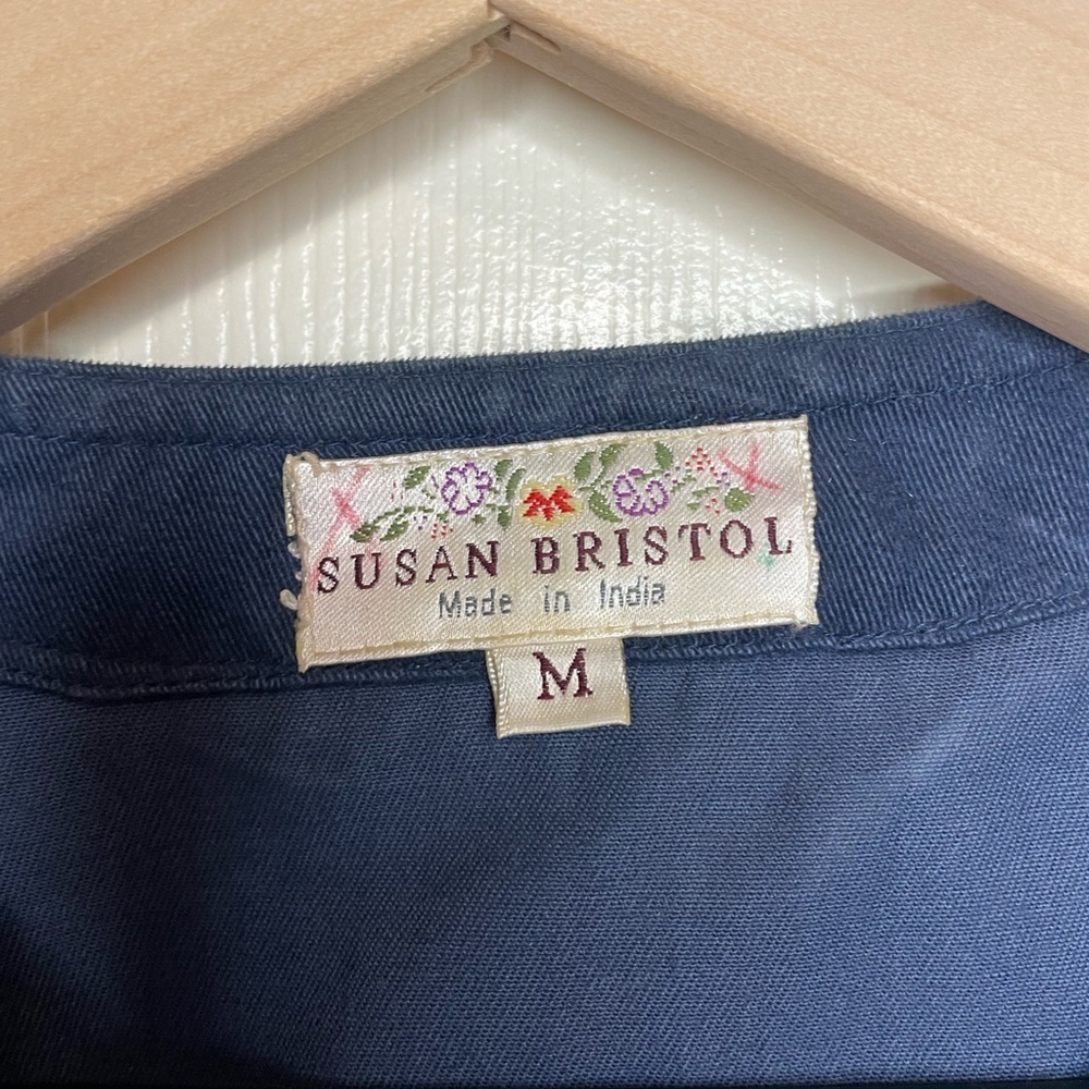 Vintage Susan Bristol 100% Cotton Patchwork Floral Geometric Vest - Picture 2 of 6